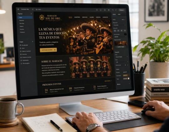 Proceso de diseño y desarrollo web para grupos musicales